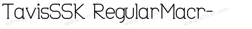 TavisSSK RegularMacr字体转换
